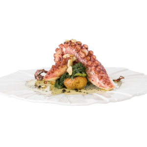 Polpo arrosto su patate grigliate